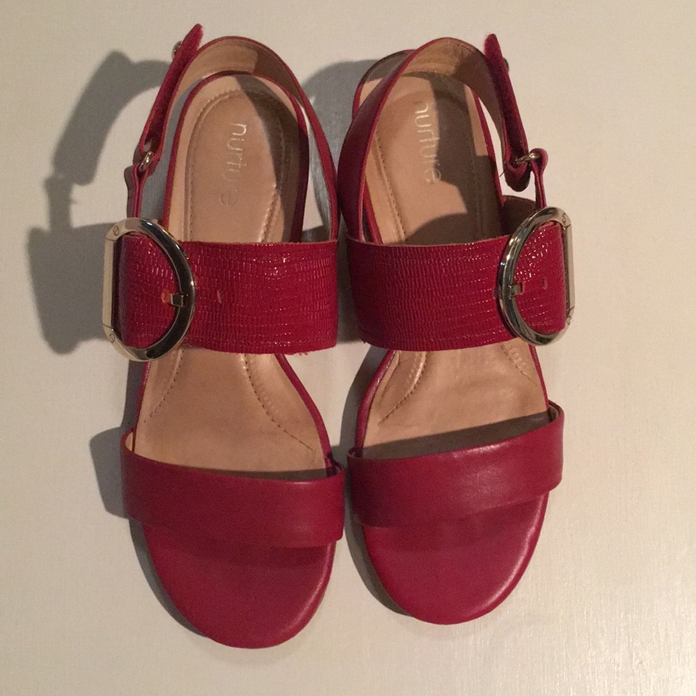 Nurture red sandals